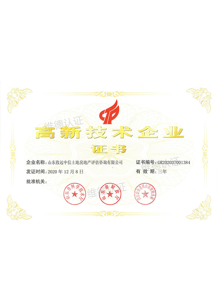 山东致远中信土地房地产评估咨询有限公司